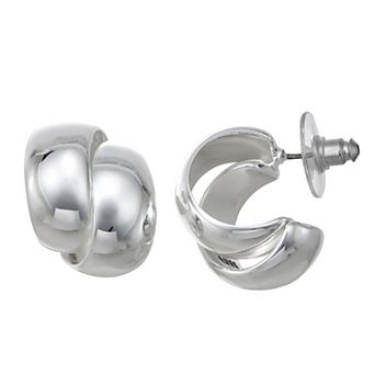 Nine West Overlapping Hoop Earrings