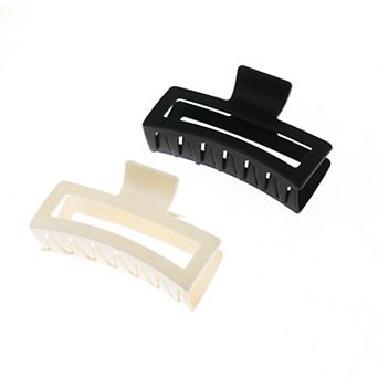 Emberly 2 pk Black & White XL Claw Clip Set