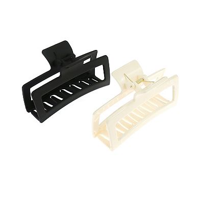 Emberly 2-pk. Black & White XL Claw Clip Set