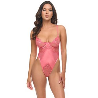 Women's Oh La La Cheri Alicia Teddy with Lace Detail 51-12075