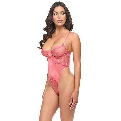 Women's Oh La La Cheri Alicia Teddy with Lace Detail 51-12075