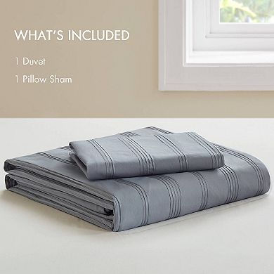 510 Design Logan Woven Striped Duvet Cover Set