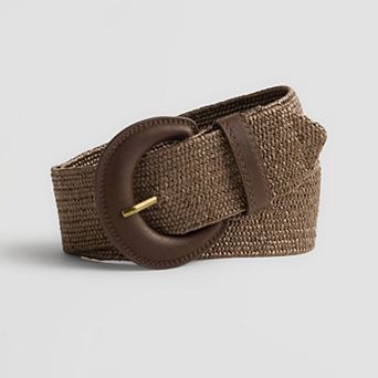 Women's Sonoma Goods For Life® Stretch Faux Straw Covered Buckle Belt