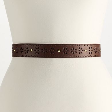 Women's Sonoma Goods For Life® Floral Perf & Stud Detail Belt