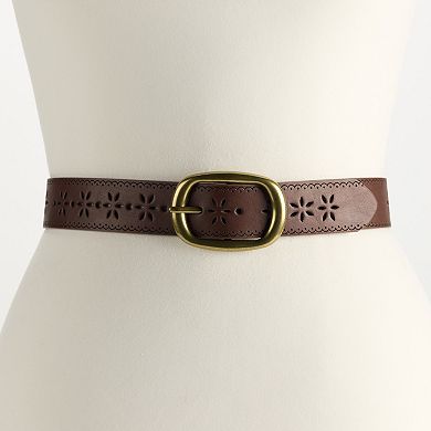 Women's Sonoma Goods For Life® Floral Perf & Stud Detail Belt