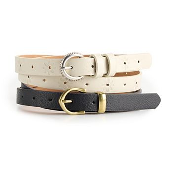 Women's Sonoma Goods For Life® 2 pc Embossed Detail Belt Set
