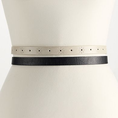 Women's Sonoma Goods For Life® 2-Piece Embossed Detail Belt Set