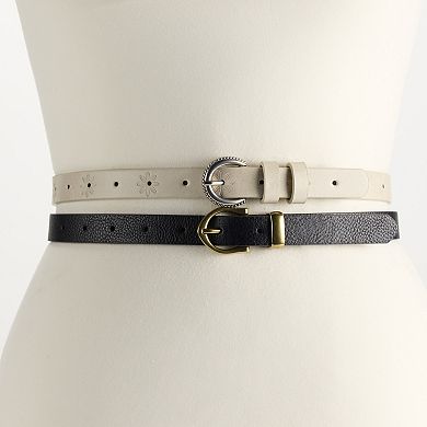Women's Sonoma Goods For Life® 2-Piece Embossed Detail Belt Set