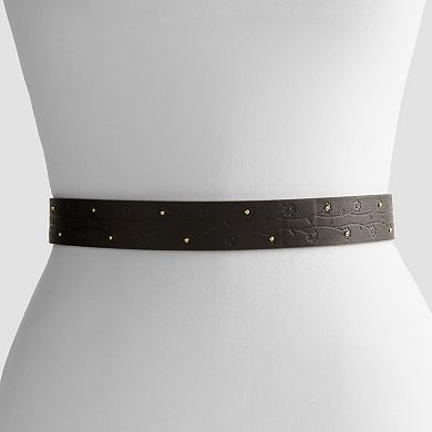 Women's Sonoma Goods For Life® 30MM Vine Emboss & Studs Belt