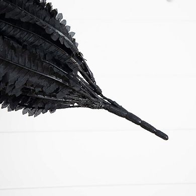 Nearly Natural 48-Inch Black Artificial Boston Fern 2-Piece Set