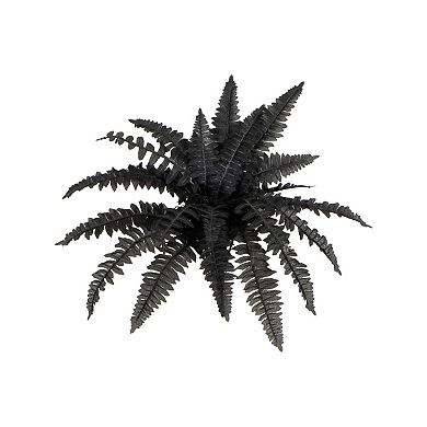 Nearly Natural 19-Inch Black Artificial Boston Fern 6-Piece Set