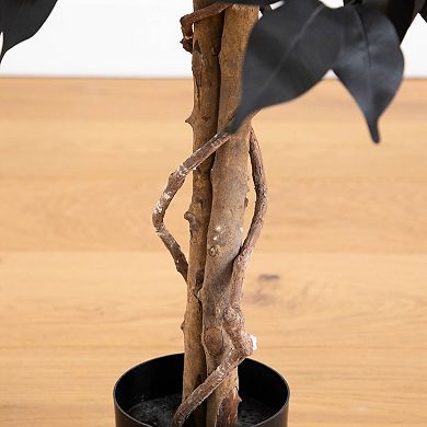 Nearly Natural 3-ft. Artificial Black Ficus Tree with Natural Trunk