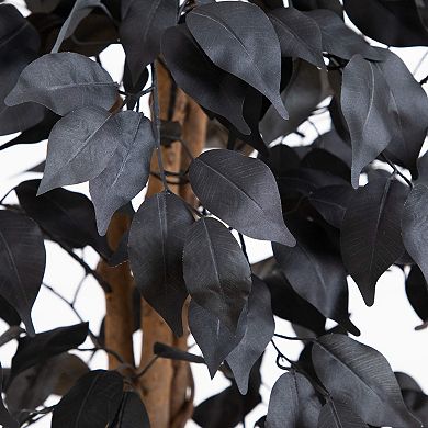 Nearly Natural 3-ft. Artificial Black Ficus Tree with Natural Trunk