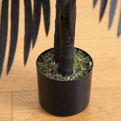 Nearly Natural 3-ft. Artificial Halloween Black Golden Cane Tree