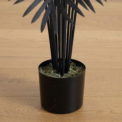 Nearly Natural 4-ft. Artificial Black Paradise Palm Tree