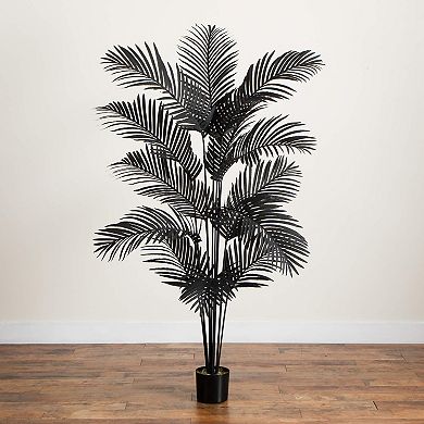 Nearly Natural 4-ft. Artificial Black Paradise Palm Tree