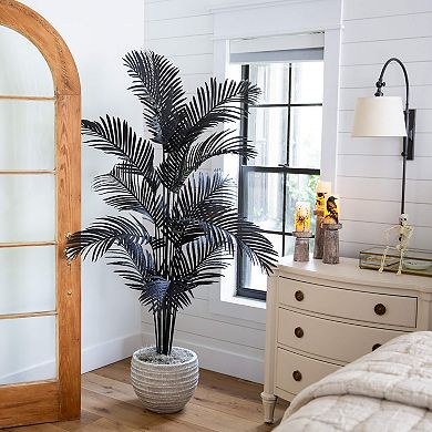 Nearly Natural 4-ft. Artificial Black Paradise Palm Tree