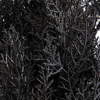 nearly natural 4-ft. Indoor/Outdoor UV Resistant Artificial Halloween Black Cedar Tree