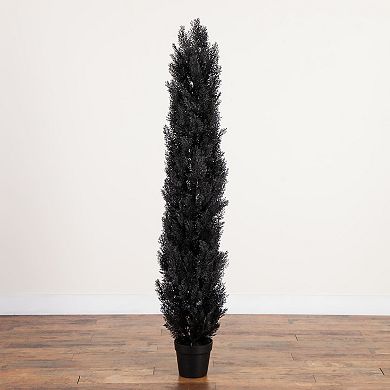 Nearly Natural 4-ft. UV Resistant Artificial Black Cedar Tree