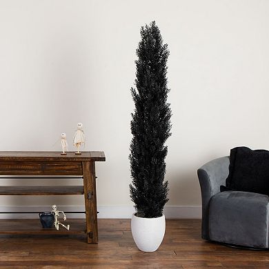 Nearly Natural 4-ft. UV Resistant Artificial Black Cedar Tree