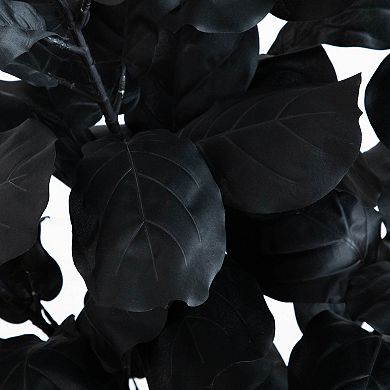 Nearly Natural 5-ft. Artificial Black Fiddle Leaf Tree