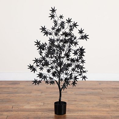 Nearly Natural 4-ft. Artificial Eerie Black Maple Tree