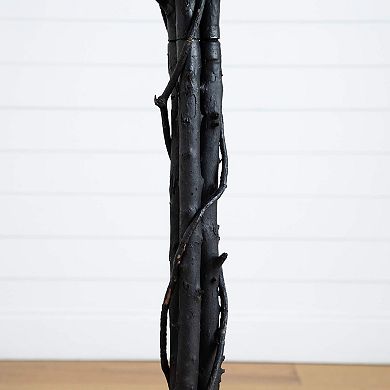 Nearly Natural 6-ft. Artificial Black Maple Tree with Natural Trunk