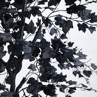Nearly Natural 6-ft. Artificial Halloween Black Maple Tree