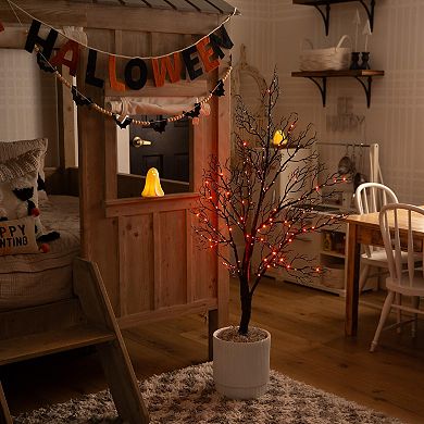 nearly natural 4-ft. Pre-Lit Artificial Twig Fall Tree with 160 LED Lights