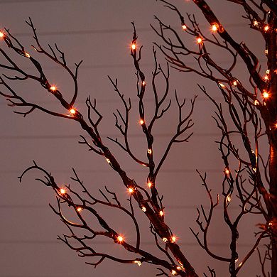 nearly natural 5-ft. Pre-Lit Artificial Halloween Twig Tree with LED Lights