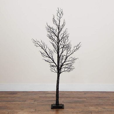 nearly natural 5-ft. Pre-Lit Artificial Halloween Twig Tree with LED Lights