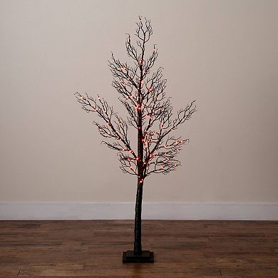 nearly natural 5-ft. Pre-Lit Artificial Halloween Twig Tree with LED Lights
