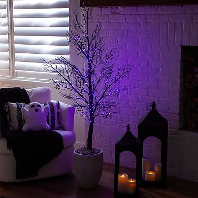 nearly natural 5-ft. Pre-Lit Artificial Halloween Twig Tree with LED Lights