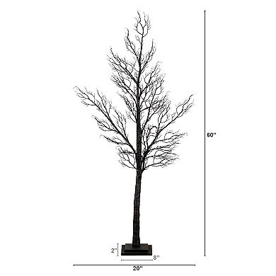 nearly natural 5-ft. Pre-Lit Artificial Halloween Twig Tree with LED Lights