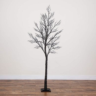 nearly natural 7-ft. Pre-Lit Artificial Halloween Twig Tree with 400 LED Lights