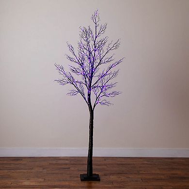 nearly natural 7-ft. Pre-Lit Artificial Halloween Twig Tree with 400 LED Lights