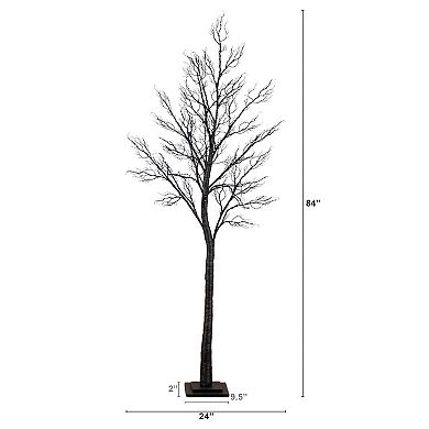 nearly natural 7-ft. Pre-Lit Artificial Halloween Twig Tree with 400 LED Lights