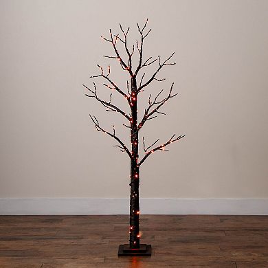 nearly natural 5-ft. Pre-Lit Artificial Halloween Twig Tree with LED Lights