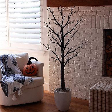 nearly natural 5-ft. Pre-Lit Artificial Halloween Twig Tree with LED Lights