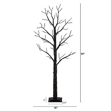 nearly natural 5-ft. Pre-Lit Artificial Halloween Twig Tree with LED Lights