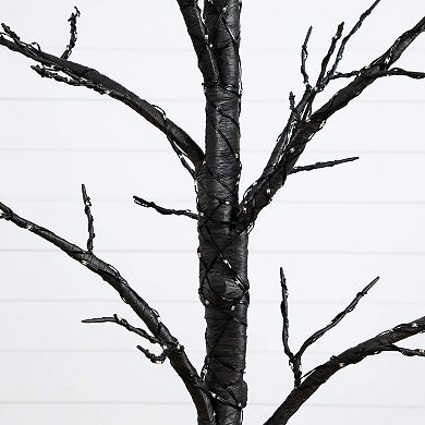 nearly natural 5-ft. Pre-Lit Artificial Halloween Twig Tree with LED Lights