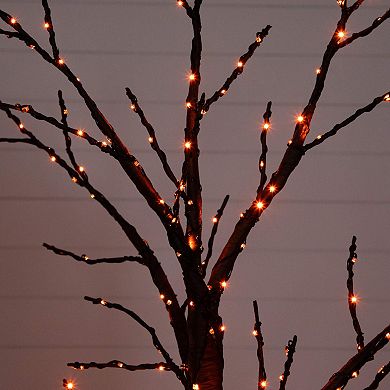 nearly natural 6-ft. Pre-Lit Artificial Halloween Twig Tree with 360 LED Lights