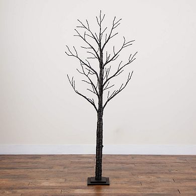 nearly natural 6-ft. Pre-Lit Artificial Halloween Twig Tree with 360 LED Lights