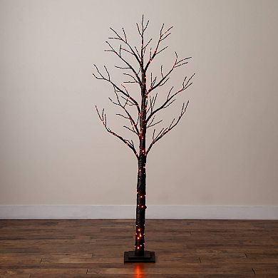 nearly natural 6-ft. Pre-Lit Artificial Halloween Twig Tree with 360 LED Lights