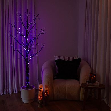 nearly natural 6-ft. Pre-Lit Artificial Halloween Twig Tree with 360 LED Lights