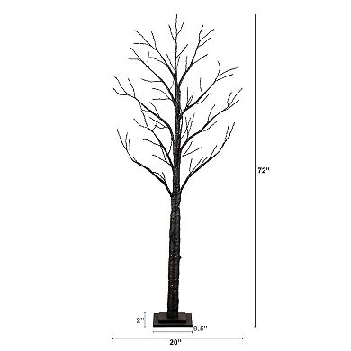 nearly natural 6-ft. Pre-Lit Artificial Halloween Twig Tree with 360 LED Lights