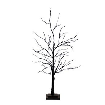 nearly natural 3-ft. Pre-Lit Artificial Black Twig Tree with 80 LED Lights