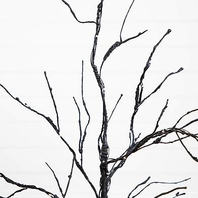 nearly natural 3-ft. Pre-Lit Artificial Black Twig Tree with 80 LED Lights
