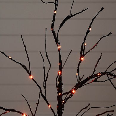 nearly natural 3-ft. Pre-Lit Artificial Black Twig Tree with 80 LED Lights
