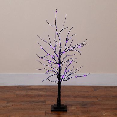 nearly natural 3-ft. Pre-Lit Artificial Black Twig Tree with 80 LED Lights